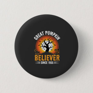 Halloween Grote Pompoen Gelover Retro Skelet Ronde Button 5,7 Cm