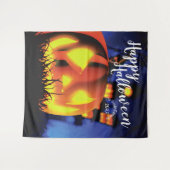 Halloween Grote Pompoen Lantaarn Feest Achtergrond Wandkleed (Voorkant (horizontaal))