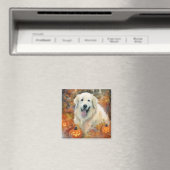 Halloween Grote Pyreneeën met pompoenen eng Magneet (Insitu (Vaatwasser))