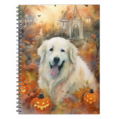 Halloween Grote Pyreneeën met pompoenen eng Notitieboek (Voorkant)