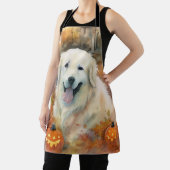 Halloween Grote Pyreneeën met pompoenen eng Schort (Insitu)