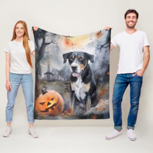 Halloween Grotere Zwitserse Met Pompoenen Eng Fleece Deken