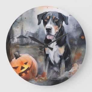 Halloween Grotere Zwitserse Met Pompoenen Eng Grote Klok