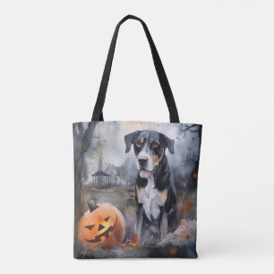 Halloween Grotere Zwitserse Met Pompoenen Eng Tote Bag