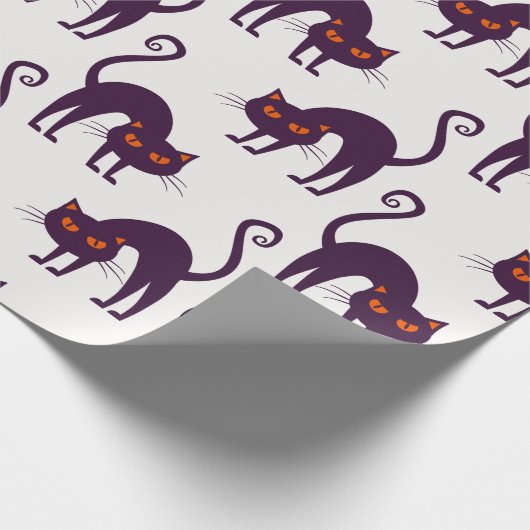 Halloween Group Patronen Cadeaupapier (Hoek)