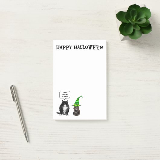 Halloween Grumpy Cat / Cut Kitten Post-it Notes (Kantoor)