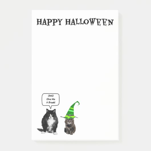 Halloween Grumpy Cat / Cut Kitten Post-it Notes (Voorkant)
