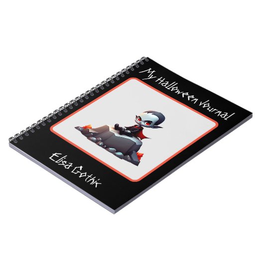 Halloween Grumpy vampier Spiraal Notitieboek (Linkerzijde)