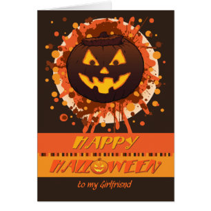 Halloween Grunge Pumpkin, voor Vriendin - Grappig