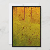 Halloween Grungy Blood Crazy Party Invitation Kaart (Achterkant)