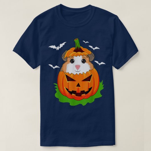 Halloween Guinea Pig Lovers Grunge Pumpkin Boys Gi T-shirt (Design voorkant)