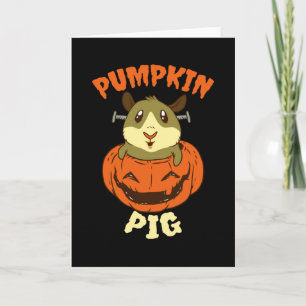 Halloween Guinee Pig Pumpkin Kaart