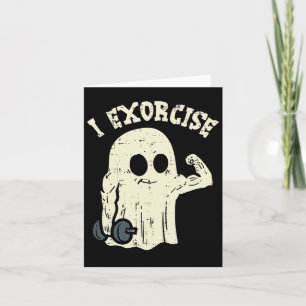 Halloween Gym Ghost Ik Exorcise Fun Workout Kostuu Kaart
