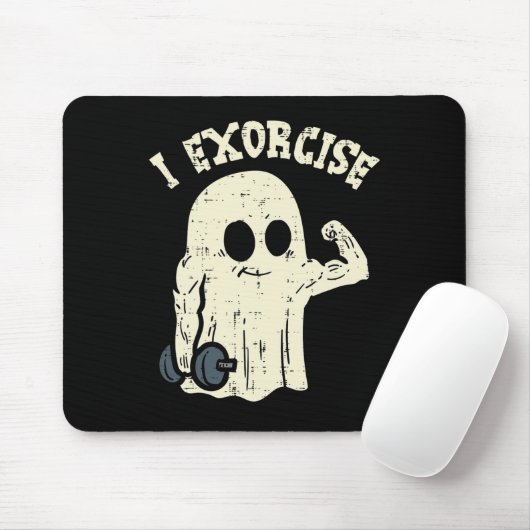 Halloween Gym Ghost Ik Exorcise Fun Workout Kostuu Muismat (Met muis)