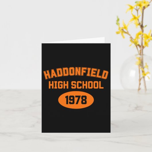 Halloween Haddonfield High School 1978 Retro roman Kaart (Gele Bloem)