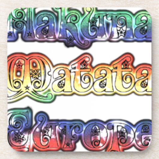 Halloween Hakuna Matata Europe.png Bier Onderzetter (Voorkant)