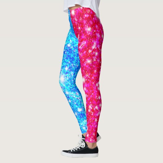 Halloween Half Rode en Half Blauwe Leggings van de (Links)