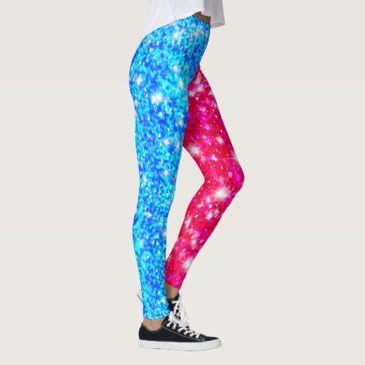 Halloween Half Rode en Half Blauwe Leggings van de (Rechts)