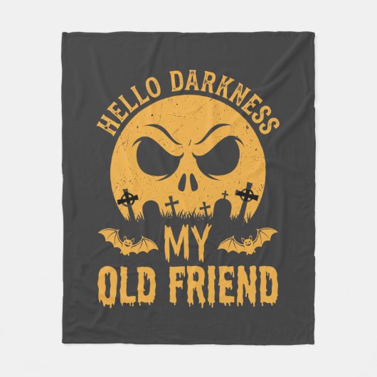 Halloween Hallo Duisternis Kerkhof Maan Fleece Deken (Voorkant)