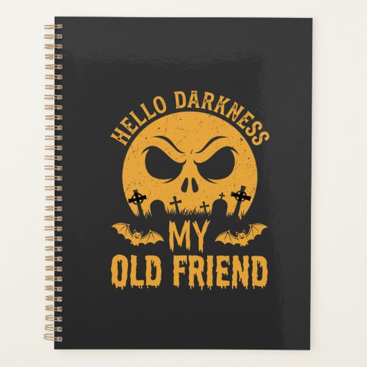 Halloween Hallo Duisternis Kerkhof Maan Planner (Voorkant)