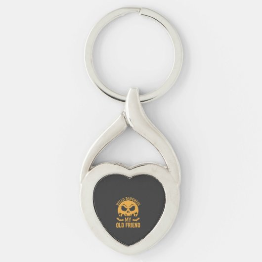 Halloween Hallo Duisternis Kerkhof Maan Sleutelhanger (Voorkant)