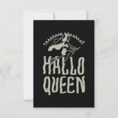 Halloween Hallo Queen RSVP Kaartje (Voorkant)