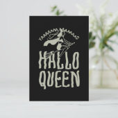 Halloween Hallo Queen RSVP Kaartje (Staand voorkant)