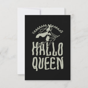 Halloween Hallo Queen RSVP Kaartje