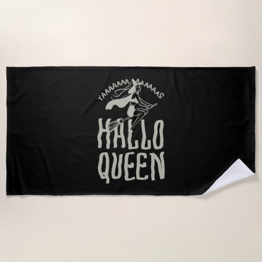 Halloween Hallo Queen Strandlaken (Voorkant)