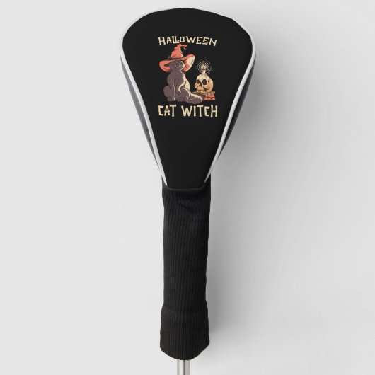 Halloween Halloween Cat Witch Golfheadcover (Voorkant)