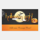 Halloween - Halloween Night - AANPASSEN Rechthoekige Sticker (Voorkant)