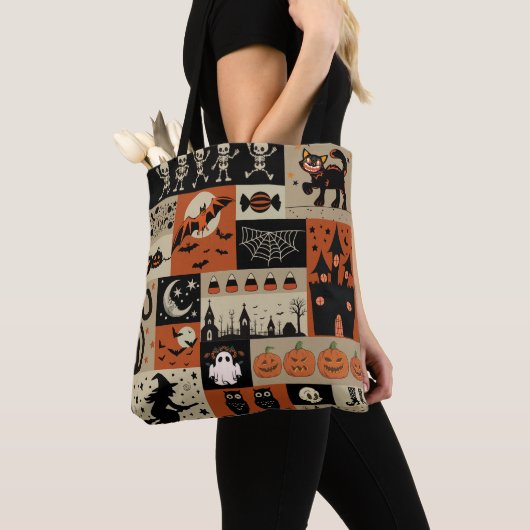 Halloween, Halloween nostalgie Tote Bag (Dichtbij)