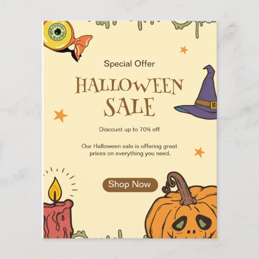 Halloween Halloween Sale Flyer, Halloween Night Flyer (Voorkant)