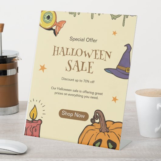 Halloween Halloween Sale Flyer, Halloween Night Reclamebord Met Voetstuk (Insitu)