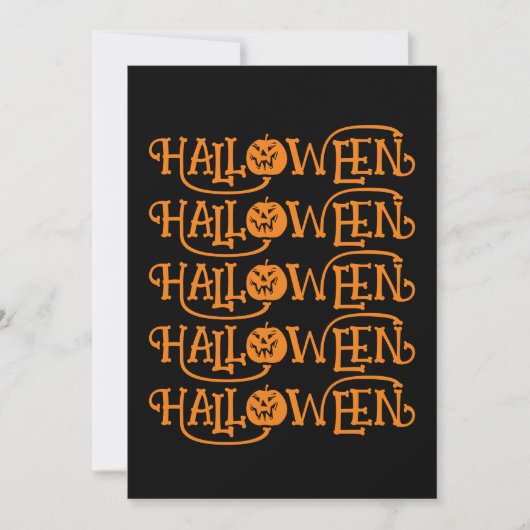 HALLOWEEN HALLOWEEN TYPOGRAFIE KAART (Voorkant)