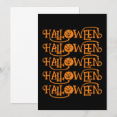 HALLOWEEN HALLOWEEN TYPOGRAFIE KAART (Voorkant / Achterkant)