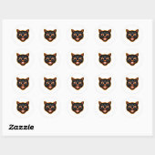 Halloween Halloween Vintage Zwarte Kat Sticker (Vel)