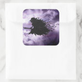 Halloween - Hallows Eve Witch Vierkante Sticker (Tas)