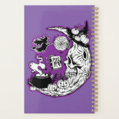Halloween halve maan heksenschedel planner (Achterkant)