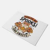 Halloween Hamster Aangedreven Door Spoken Grappig Deurmat (Schuin)