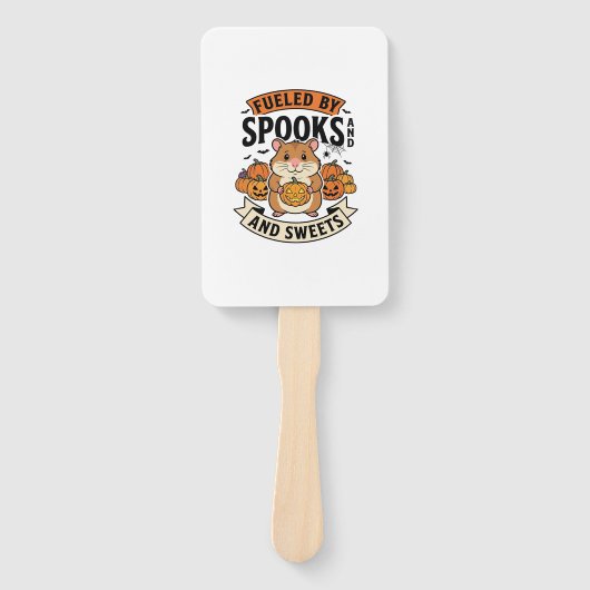 Halloween Hamster Aangedreven Door Spoken Grappig Handwaaier (Voorkant)