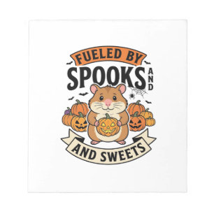 Halloween Hamster Aangedreven Door Spoken Grappig Notitieblok