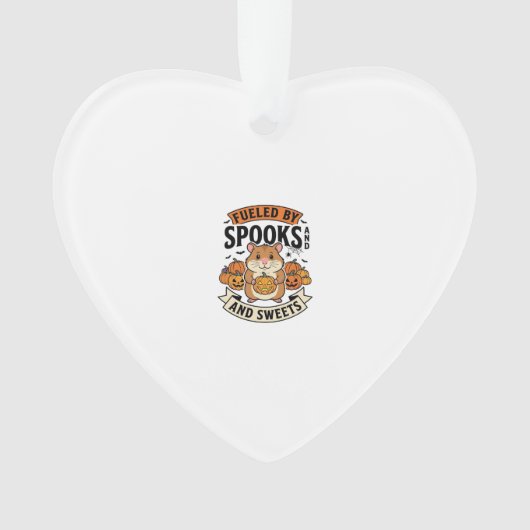 Halloween Hamster Aangedreven Door Spoken Grappig Ornament (voorkant)