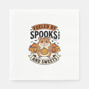 Halloween Hamster Aangedreven Door Spoken Grappig Servet