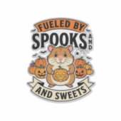 Halloween Hamster Aangedreven Door Spoken Grappig Sticker (Voorkant)
