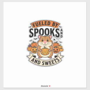 Halloween Hamster Aangedreven Door Spoken Grappig  Sticker