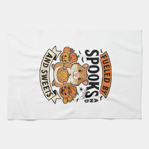 Halloween Hamster Aangedreven Door Spoken Grappig Theedoek