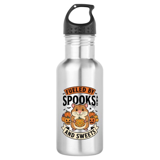Halloween Hamster Aangedreven Door Spoken Grappig Waterfles (Voorkant)