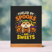 Halloween Hamster Fueled By Spooks And Sweets_1 Acryl Bord (Neutraal)