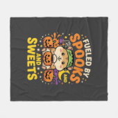Halloween Hamster Fueled By Spooks And Sweets_1 Fleece Deken (Voorkant (Horizontaal))